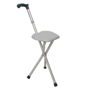 Walking Stick With Seat, Grey, Universal, 1 Unit